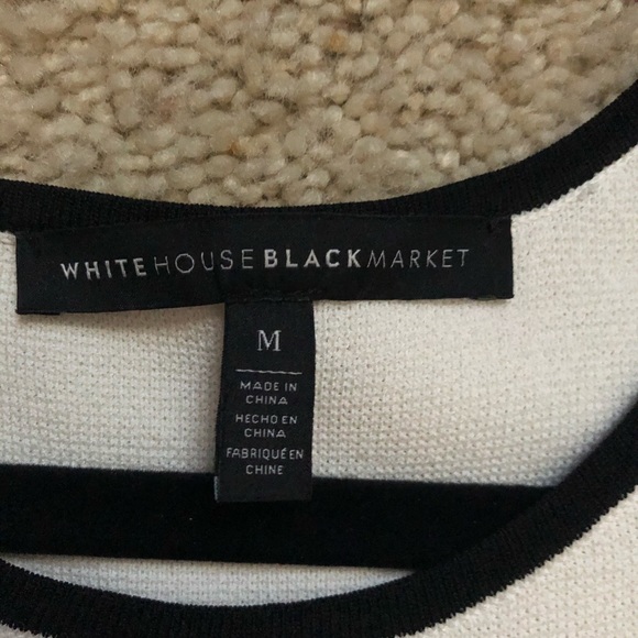 WHBM Striped Knit Dress Black and White Stripe (359) - Picture 3 of 8